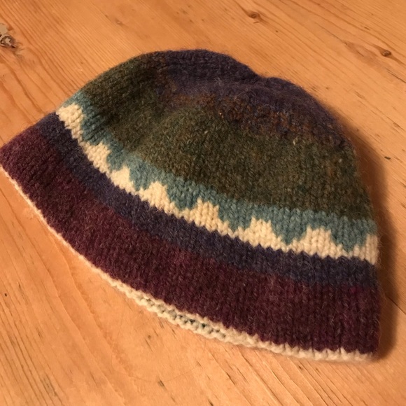 Other - Wool hand knit two-ply hat